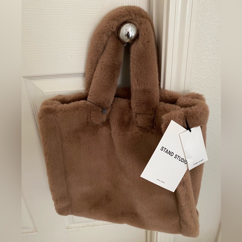 STAND STUDIO Faux Fur Tote